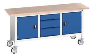 Verso 1750x600 Mobile Storage Bench M22 Verso Mobile Work Benches for assembly and production 43/16923222.11 Verso 1750x600 Mobile Storage Bench M22.jpg